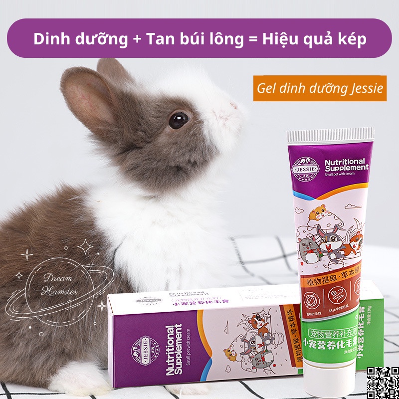 Gel dinh dưỡng Jessie cho hamster, thỏ, bọ,... - 130gr