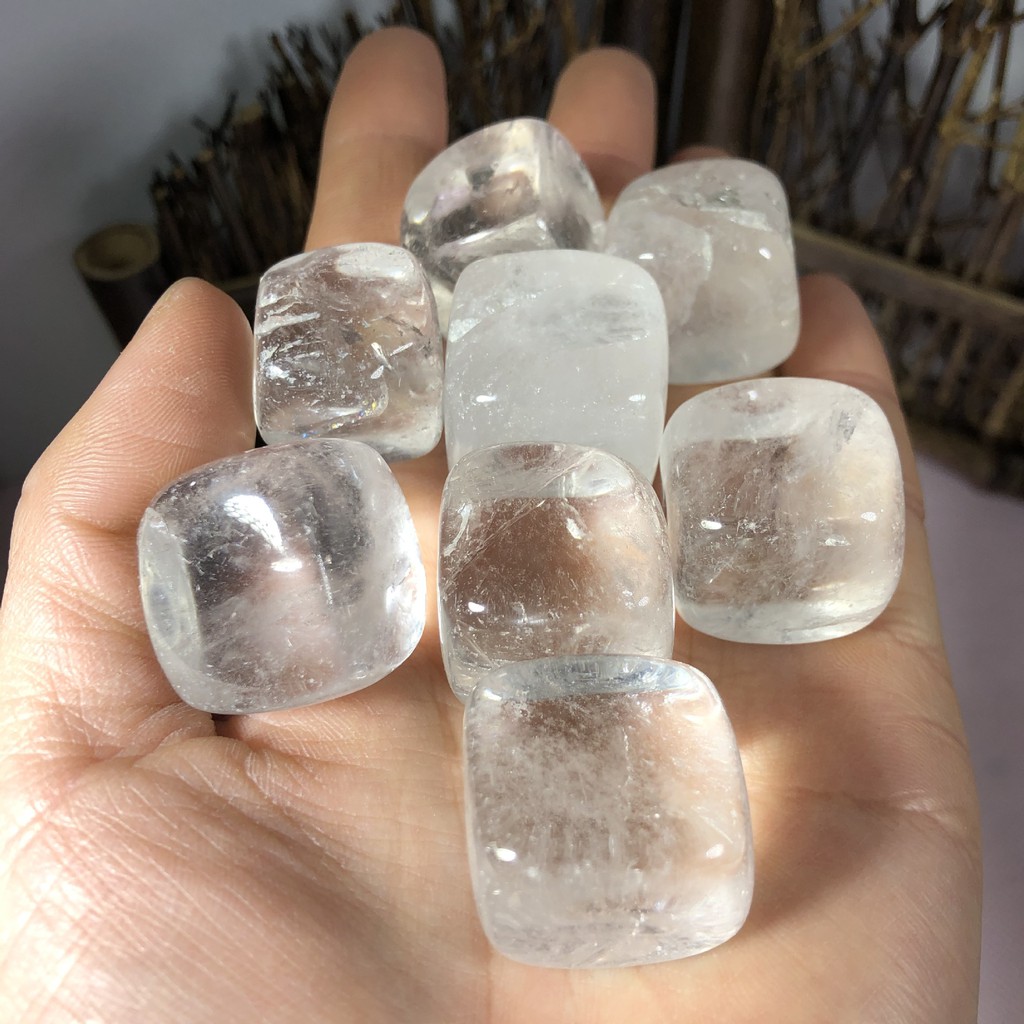 Viên đá thanh tẩy Clear Quartz C11 phong thủy chơi tarot