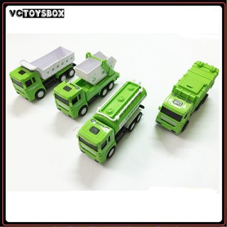 Đồ chơi trẻ em - bộ 4 xe chở rác chạy đà