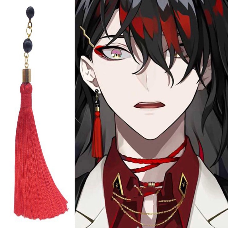 Bông Tai Màu Vàng Hình Mỏ Neo Phong Cách Anime Nijisanji EN Luxiem Vox Akuma Cospaly Dùng Hóa Trang
