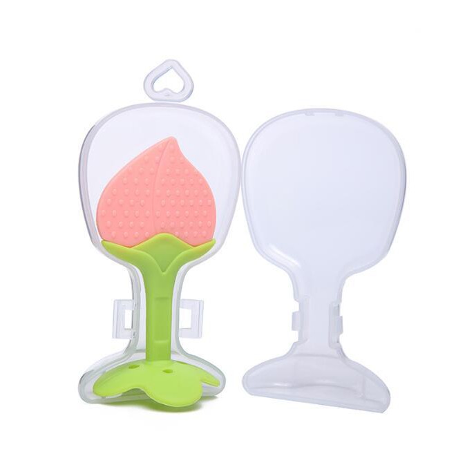 Đồ Chơi Gặm Nướu Bằng Silicone Hình Trái Cây Dễ Thương Dành Cho Bé, Chất Liệu Mềm Mại Không Độc Hại An Toàn, Có Hộp