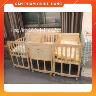[Tặng Mã 70K – Hàng Chính Hãng] GIƯỜNG CŨI GỖ, NÔI CŨI CHO BÉ kích thước 104*60*84 (loại 1 tầng)