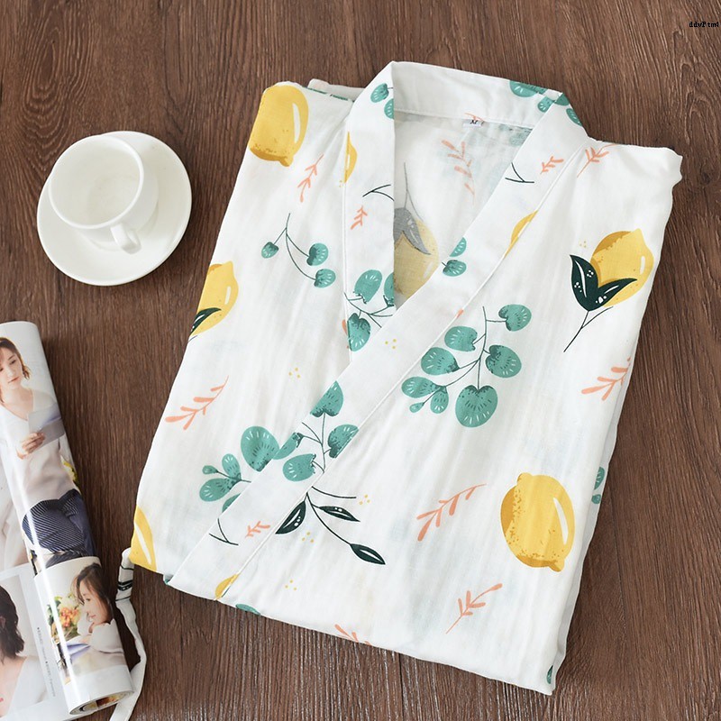 Áo choàng tắm kiểu Kimono tay dài chất liệu cotton phong cách Nhật Bản | BigBuy360 - bigbuy360.vn