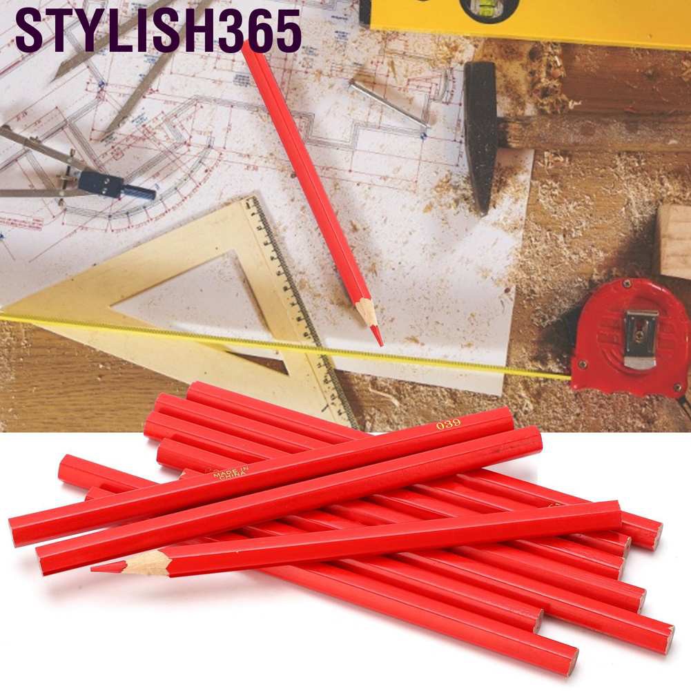 Set 10 Bút Chì Đánh Dấu Màu Đỏ Phong Cách365