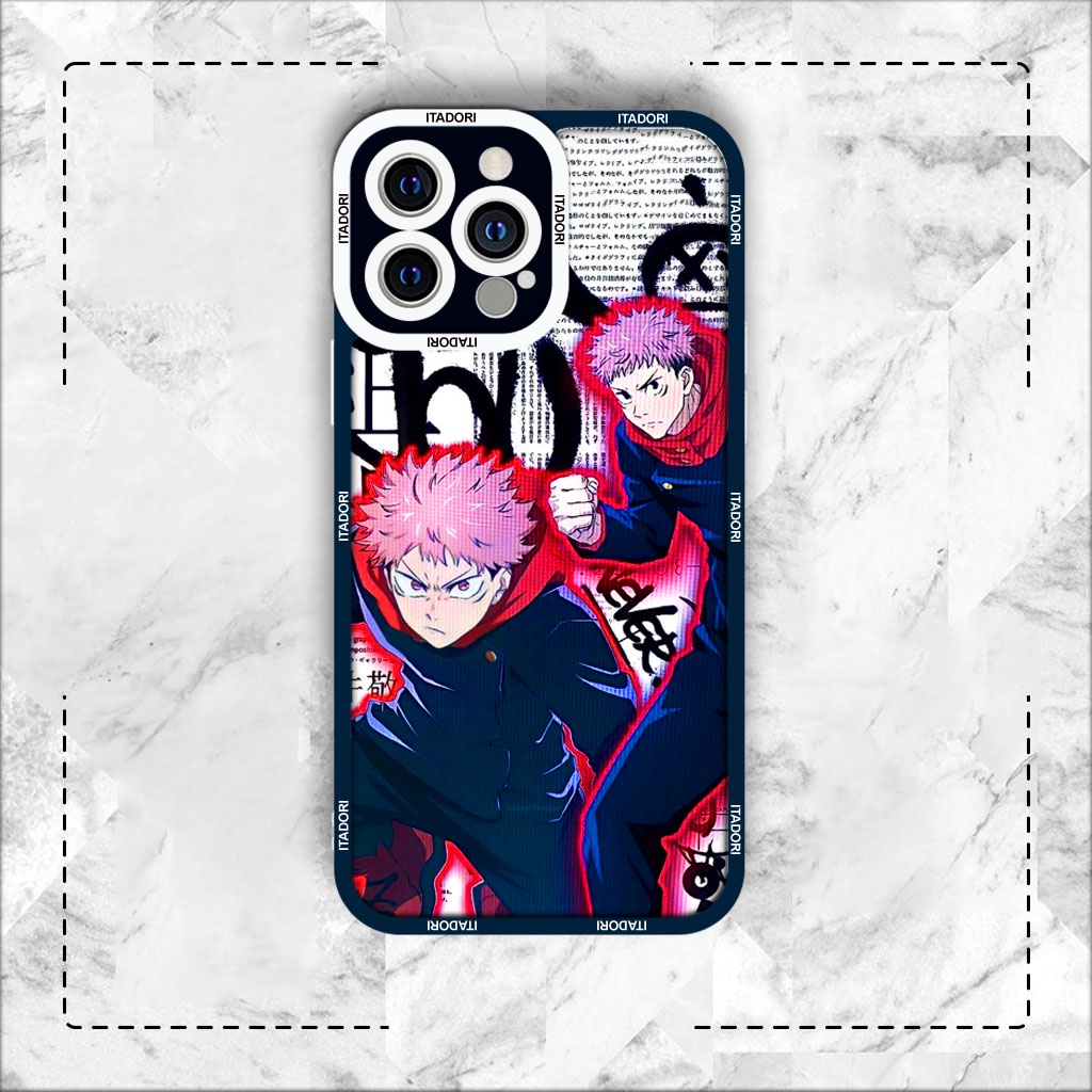 Ốp lưng iphone samsung xiaomi oppo cạnh vuông JM Case Anime Itadori