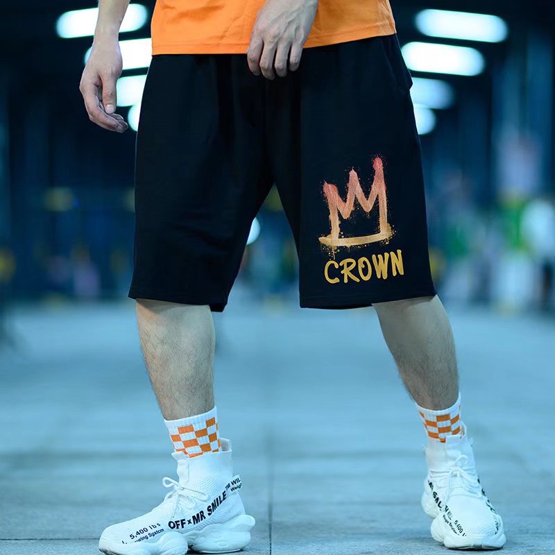 Quần Short Nam Dáng Rộng In Chữ Phong Cách Hip Hop Size M-8XL