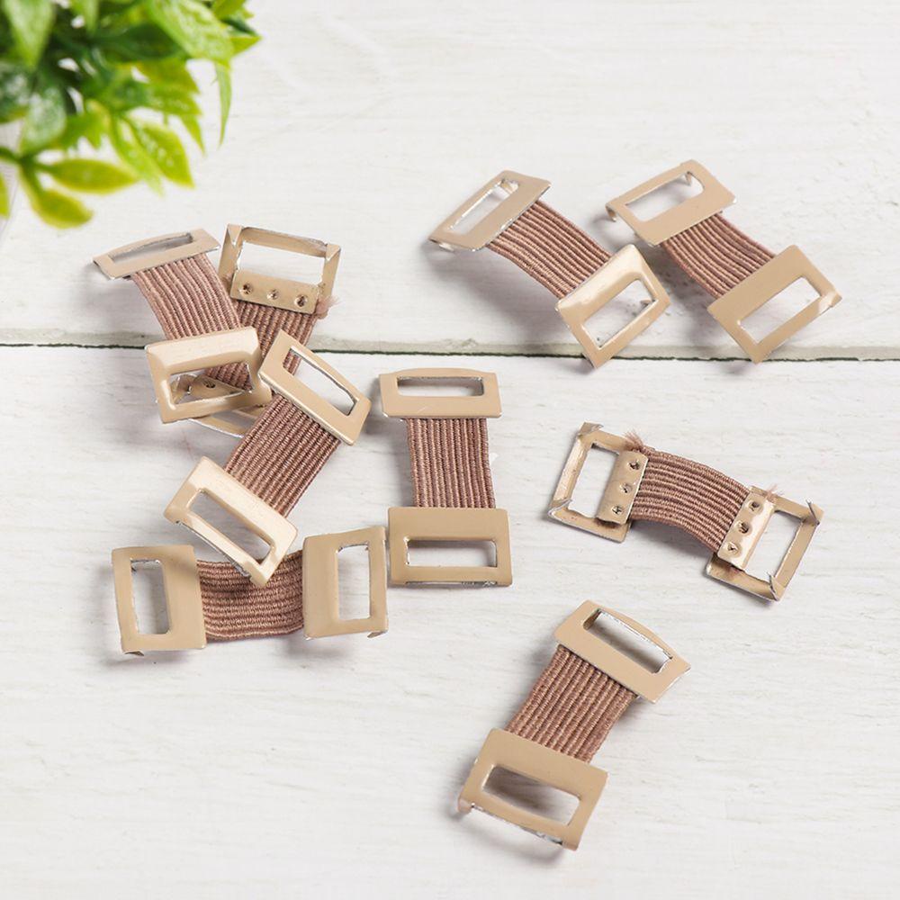 Set 10 / 20 / 50 / 100 Kẹp Băng Cá Nhân Màu Trắng / Cà Phê Bằng Kim Loại Tiện Dụng