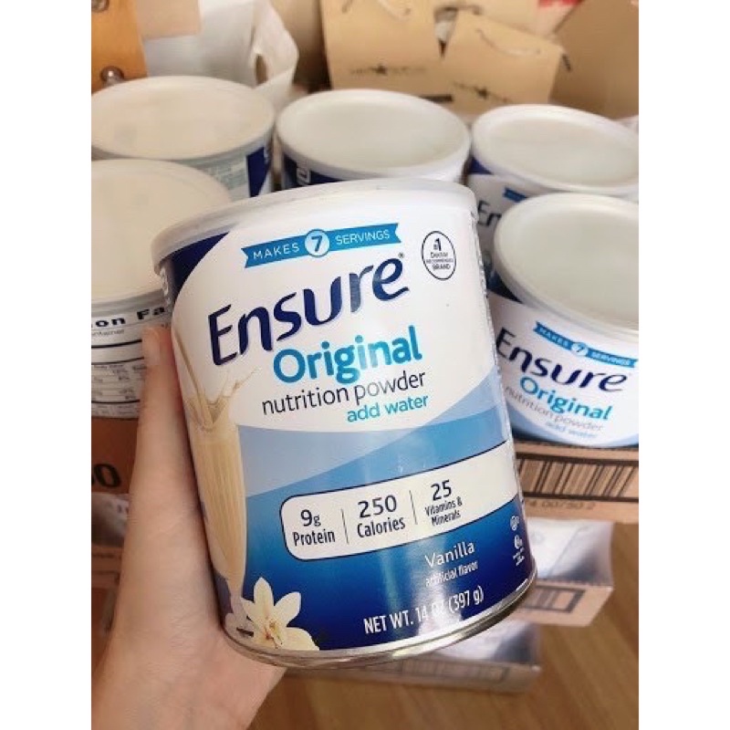 [Date 2023] Sữa bột Ensure Mỹ Original Nutrition Powder 400g