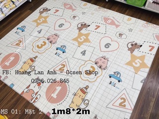 Thảm xốp gấp gọn 1,8x2m