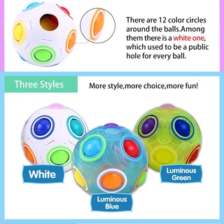 【đồ chơi cho bé】 Magic rainbow puzzle football fidget cube