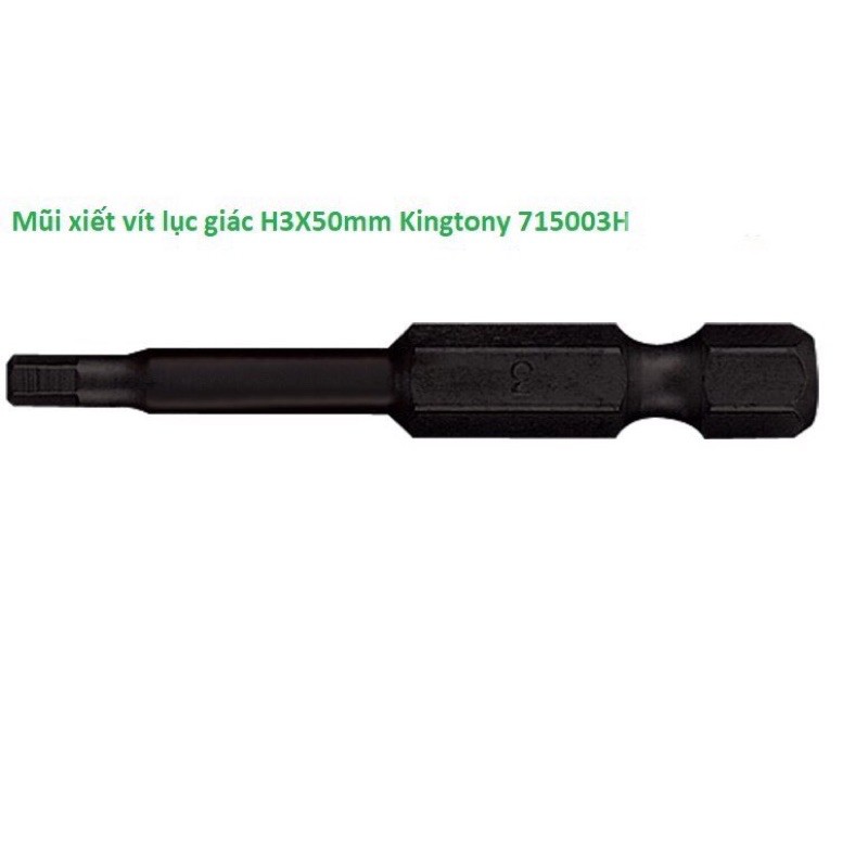 Mũi Xiết Vít Lục Giác Dài 50mm Đủ Size Kingtony (Lẻ)