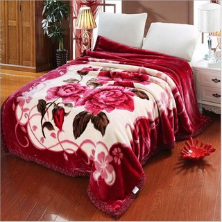Chăn Măng Lông Nhập Khẩu kích thước 2m x 2m2 nặng 4kg, 5kg hàng siêu ấm