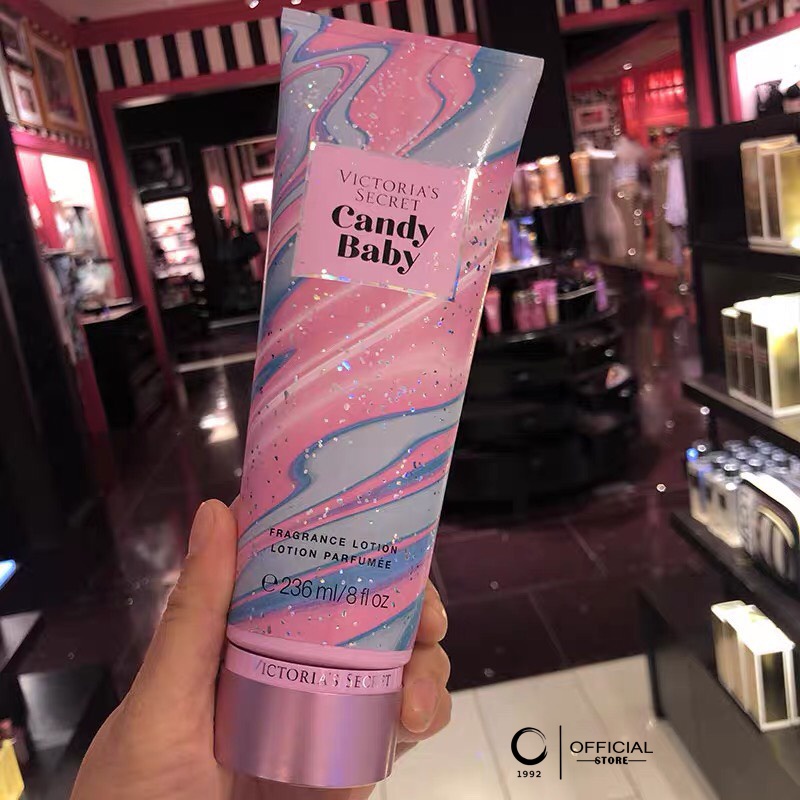 Dưỡng Body 🌸𝑭𝒓𝒆𝒆𝒔𝒉𝒊𝒑🌹 Dưỡng Thể Nước Hoa Victoria's Secret Lotion 236ml 🍨 CANDY BABY 🍭 Body Mist - Xịt Thơm Body