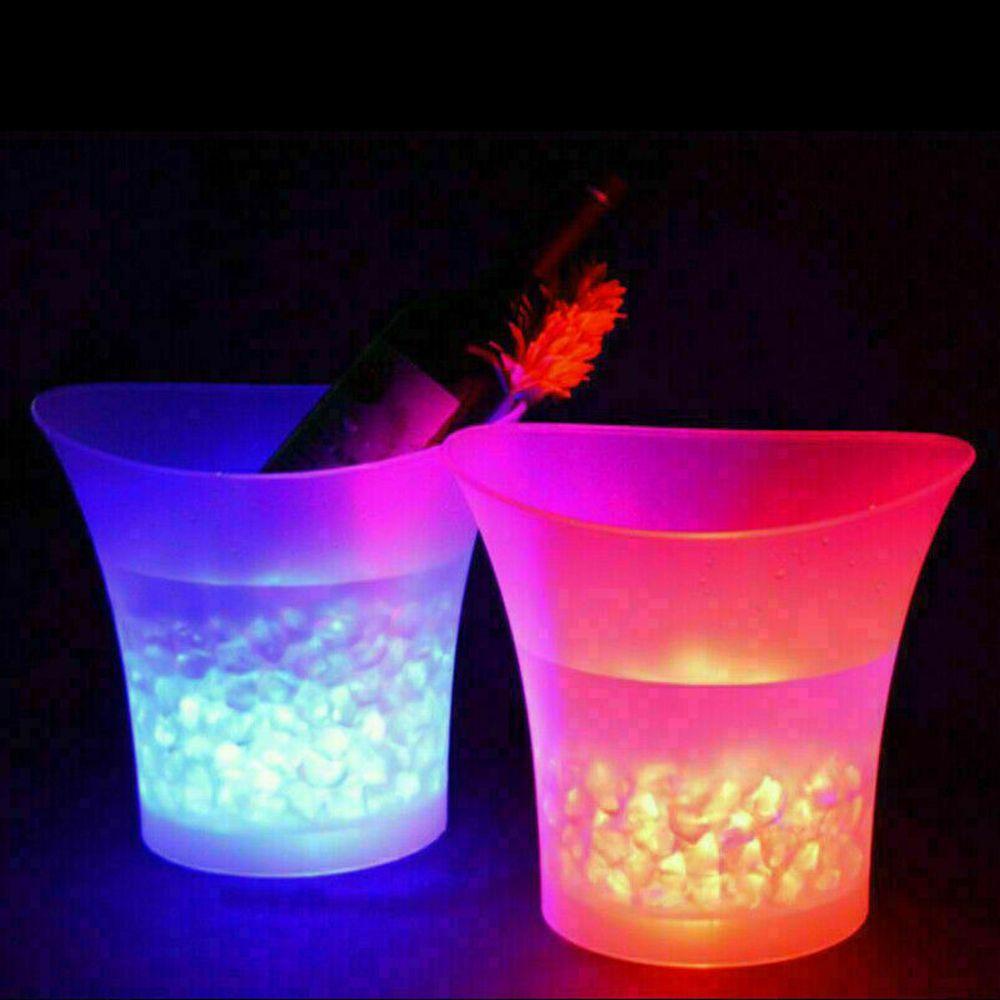 LEISURE Xô Đá Có Đèn LED Phát Sáng Mới, Dung Tích 5L