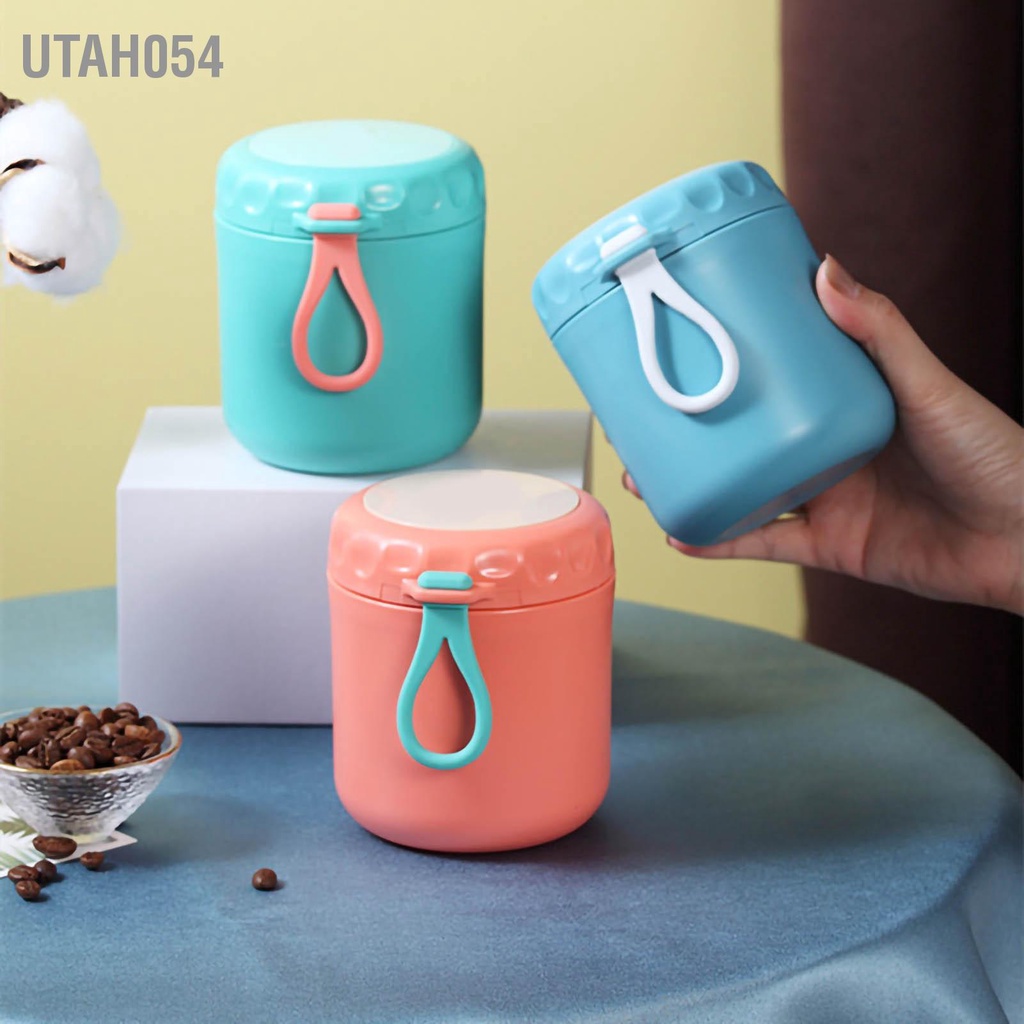 Utah054 Chén súp nhiệt bằng thép không gỉ Hệ thống sưởi lò vi sóng với nắp niêm phong Hộp đựng thức ăn nóng cho nhân viên văn phòng