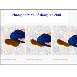 Cuộn 5m giấy dán bếp khổ 60cm - hoa hồng ECC004