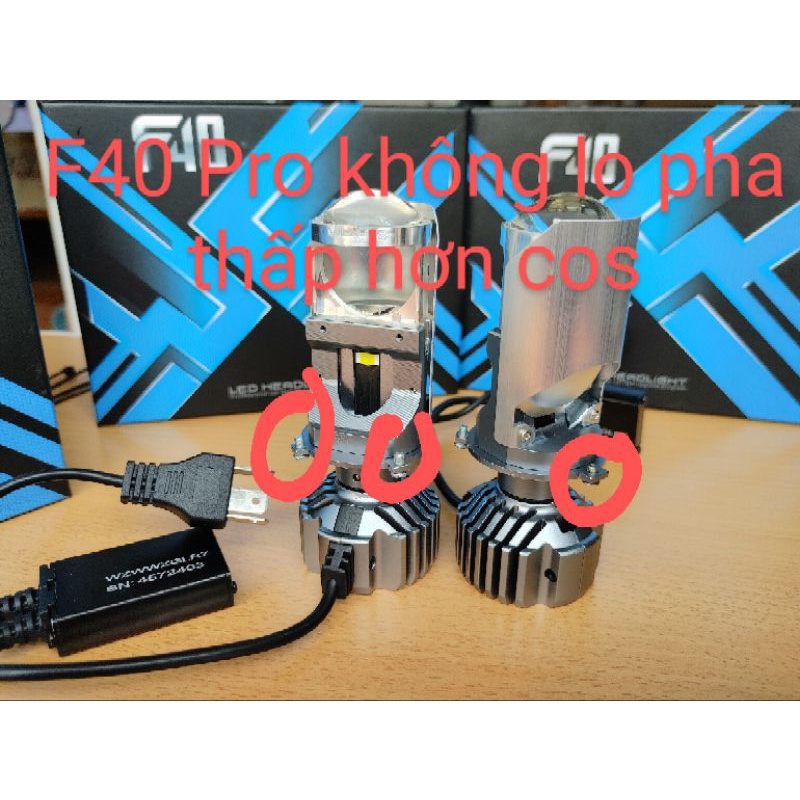 Siêu phẩm F40 pro + 55w 12-24v nhiệt màu 5500k đầu tiên việt nam