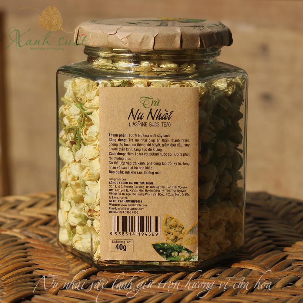 [Thái Minh] Nụ Nhài Sấy Lạnh- Jasmine Buds Tea- Jasminum Sambac Buds- Giảm Căng Thẳng, Chống Lão Hóa [Xanh Suốt]