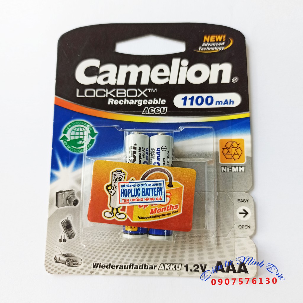 Pin Sạc AAA Camelion ( hàng chính hàng - có tem nhập khẩu)