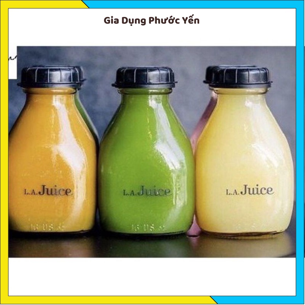 Chai thủy tinh 500ml thân bầu vuông nắp nhựa