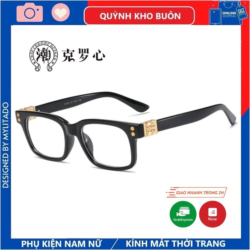 Kinh mát Chrome hearts cao cấp, mắt kinh vuông màu sắc thời trang nam nữ