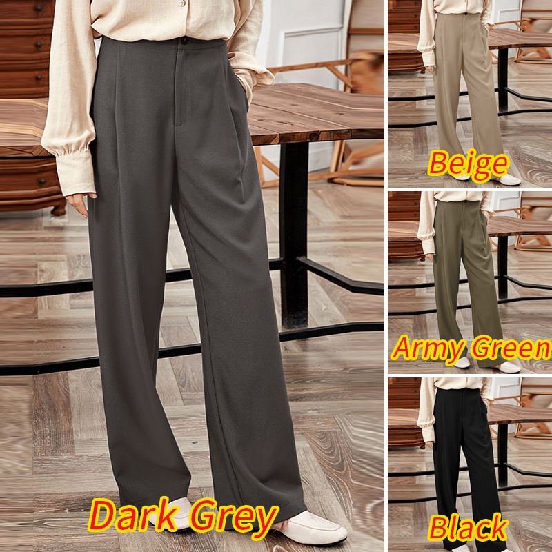 Quần dài ống rộng Zanzea thời trang cá tính cho nữ