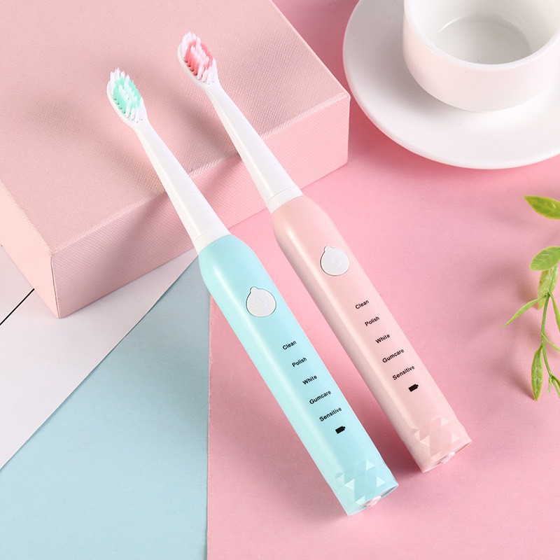 Bàn chải điện người lớn hàng nội địa trung có kèm 4 đầu bàn chải tiện lợi