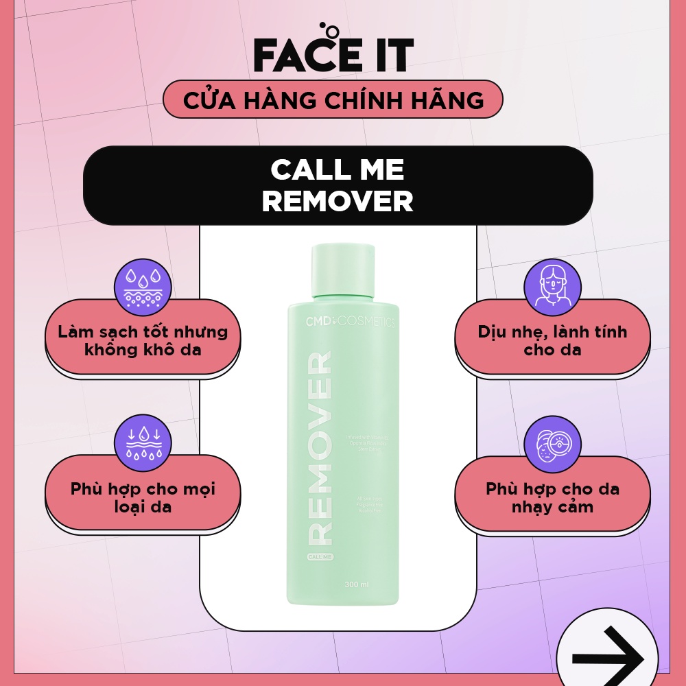 Nước tẩy trang Call me Remover