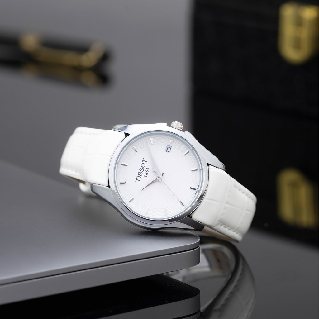 Đồng hồ nữ Tisot mặt tròn dây da cao cấp tặng hộp chống nước DHN221 Vân_anh_shop | BigBuy360 - bigbuy360.vn