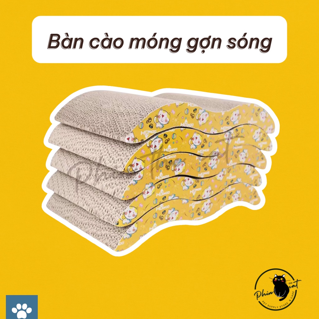 Bàn cào móng cho mèo - gợn 1 hoặc 2 sóng | phinthecat
