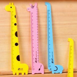 Thước nhựa hình hươu cao cổ dễ thương 15cm