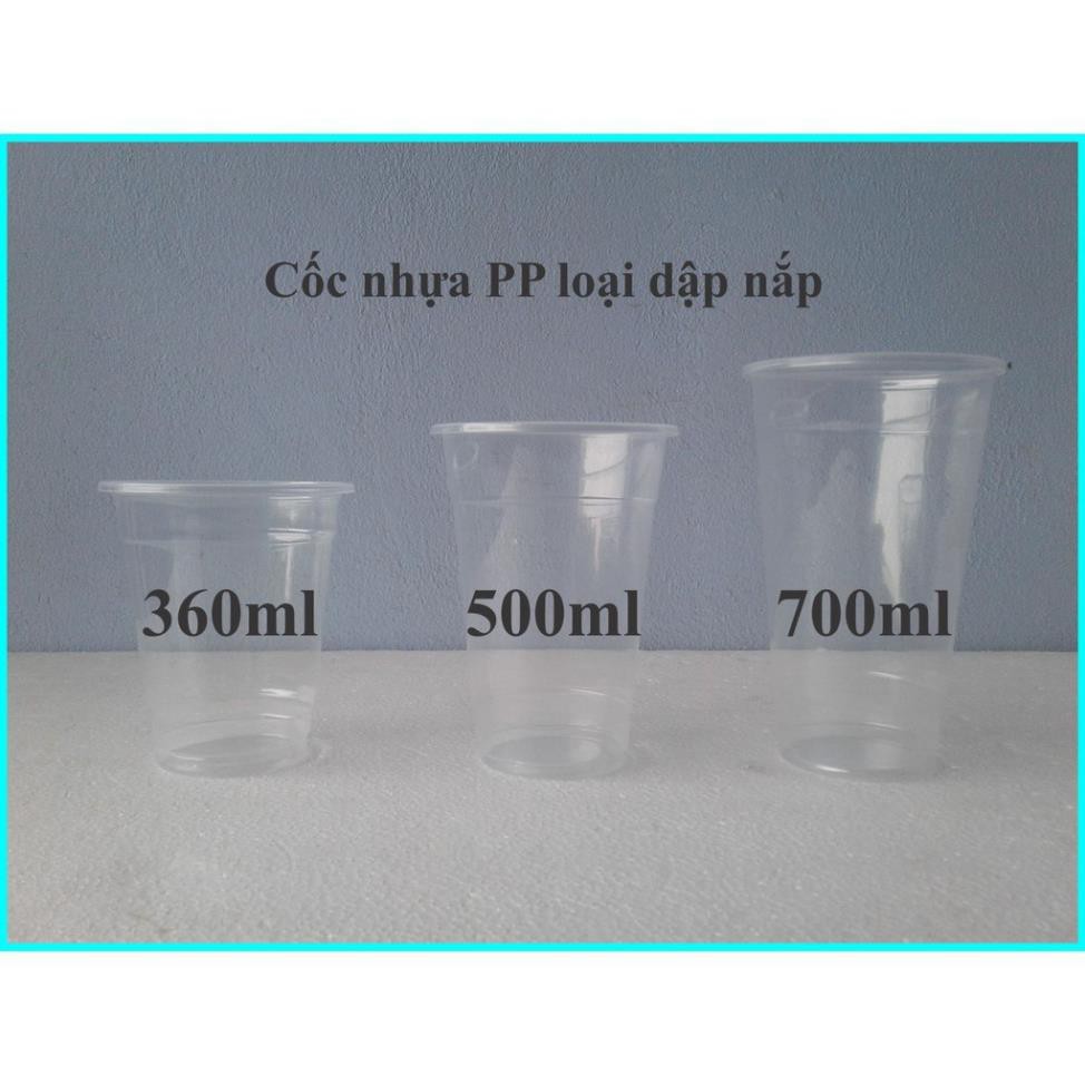 SỈ  50 Ly Nhựa/ Cốc Nhựa PP360 - PP500ml - PP700ml( Cốc Dập Màng) Chịu Được Nhiệt Độ Cao Chưa Bao Gồm Nắp