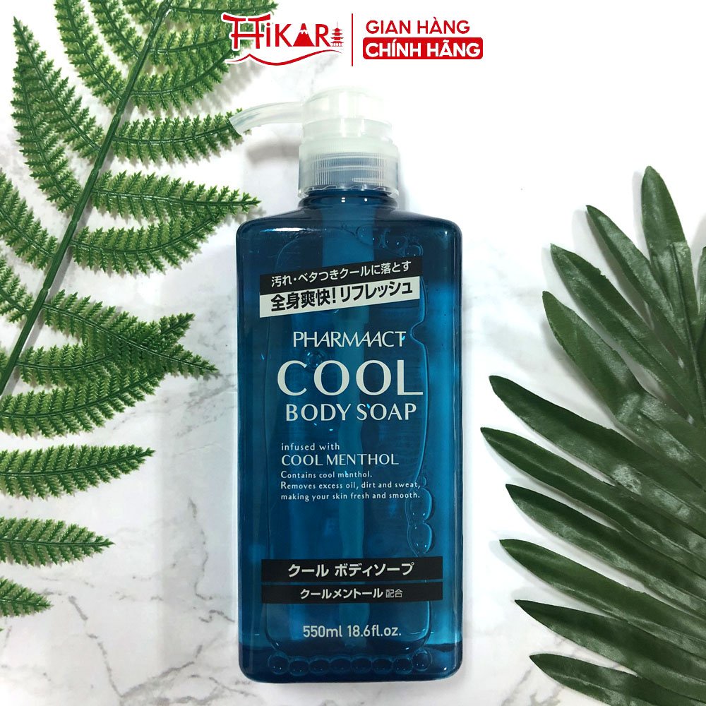 Sữa tắm Kumano Pharmaact Cool Body Soap mát lạnh dành cho nam giới 550ml