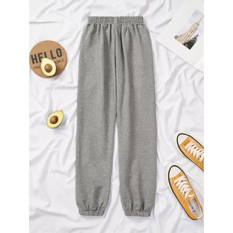 Quần jogger nỉ ❤️Sale ❤️Quần bông nam nữ dáng Unisex form rộng, kiểu dáng Ulzzang bo gấu , jogger dáng rộng 2 màu