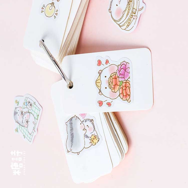 Set 45 Miếng Dán Trang Trí Hình Chuột Hamster Đáng Yêu