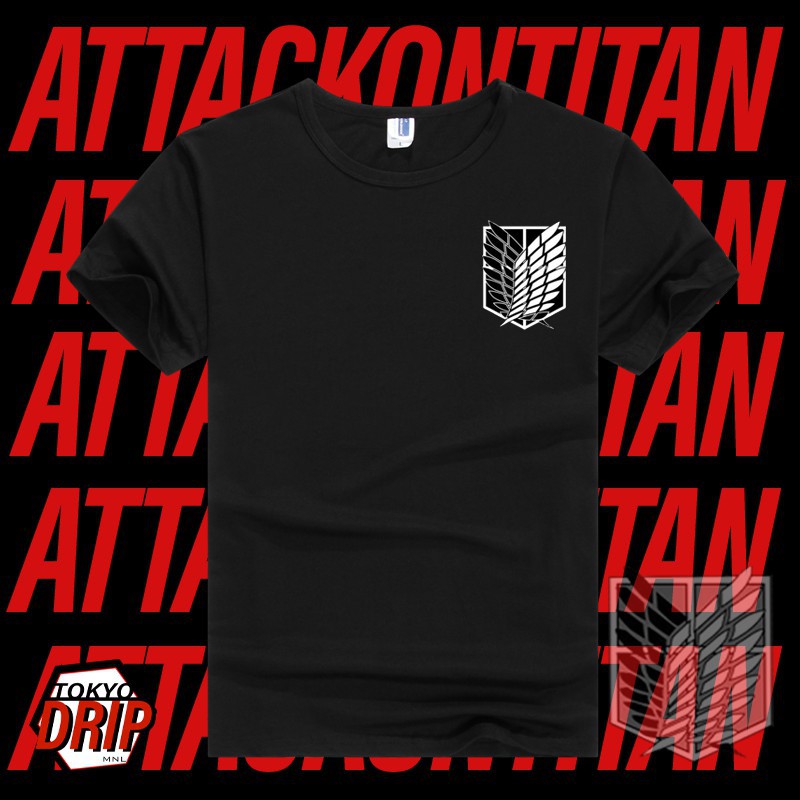 Mẫu áo thun Anime  Attack on Titan AOT Season 4 Black Pocket độc đẹp giá rẻ