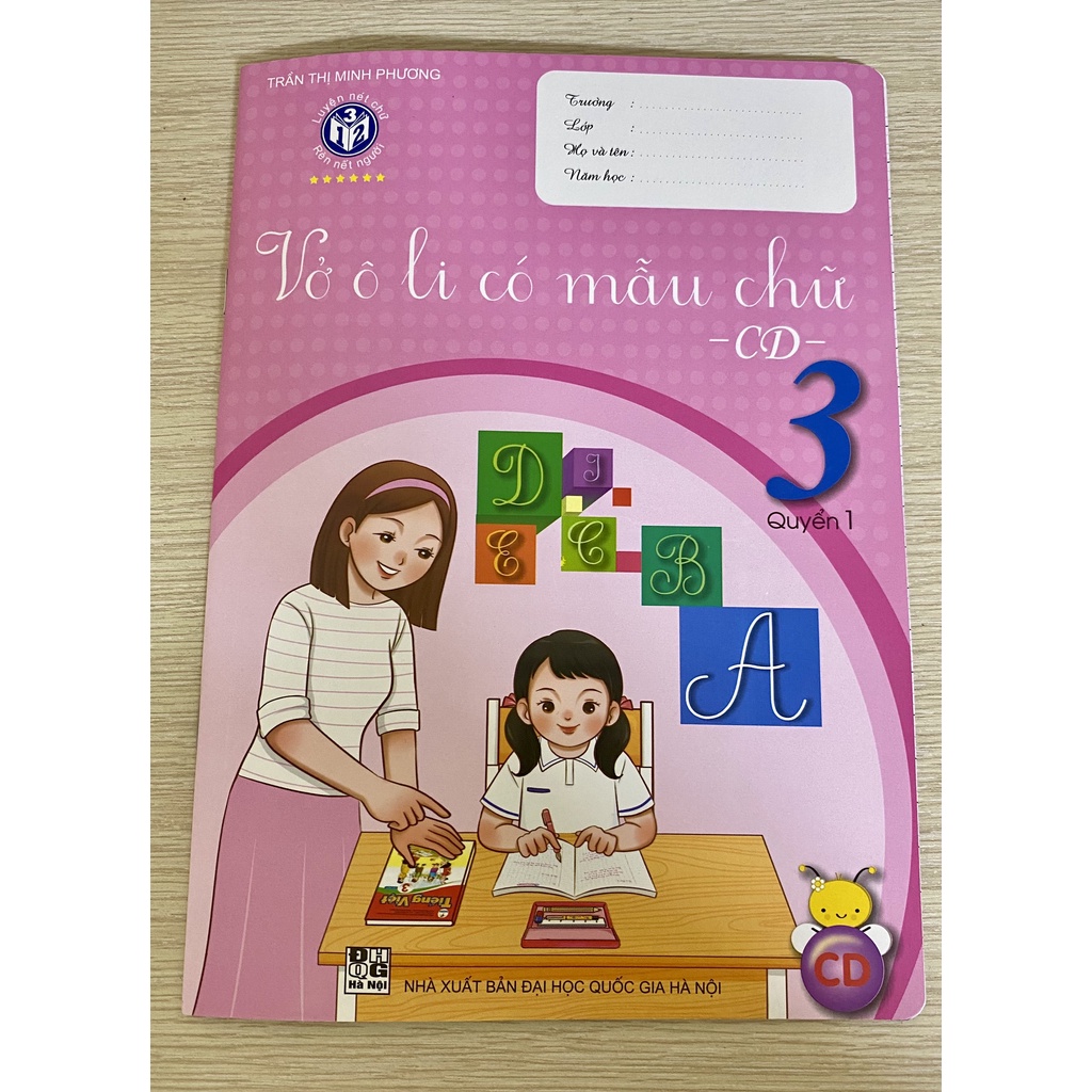 Bộ vở ô li mẫu chữ lớp 3