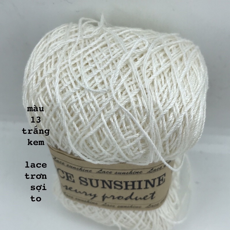 Lace sunshine xuất ý , sợi trơn size khoảng 1mm , sợi thoáng mát phù hợp dùng mùa hè