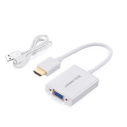 [Mã 11ELSALE hoàn 7% đơn 300K] Cáp HDMI Sang VGA và Audio UGREEN 40212