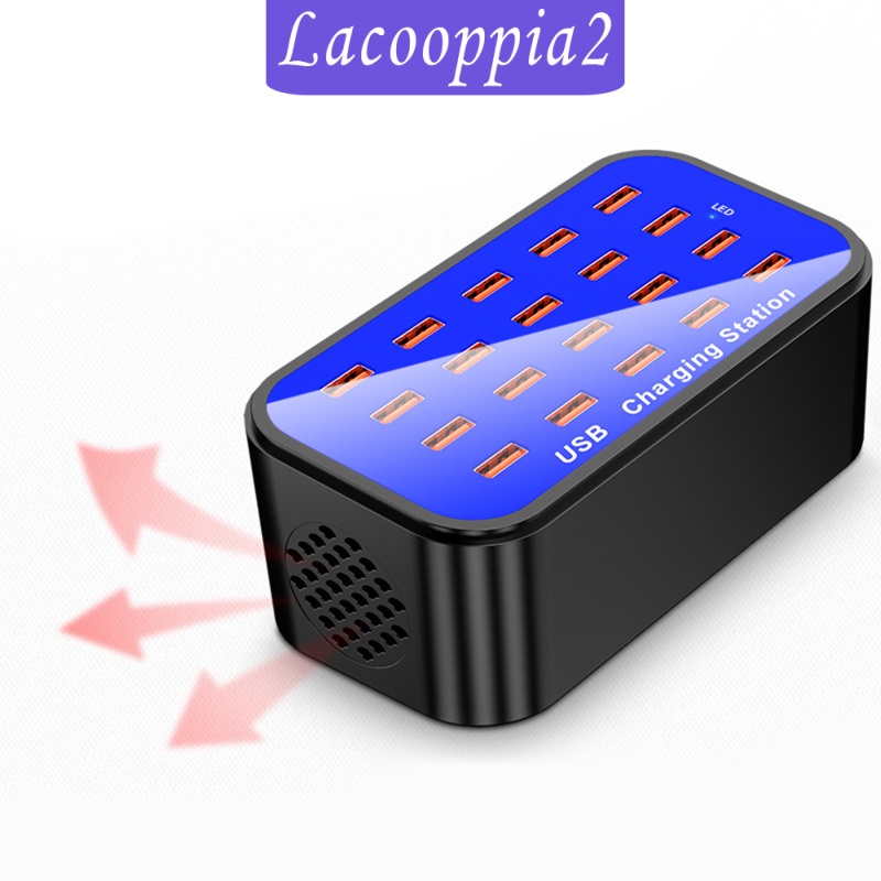 [LACOOPPIA2] Universal USB Charging Station Charger 20-Port 90W/20A for Tablets Laptop UK