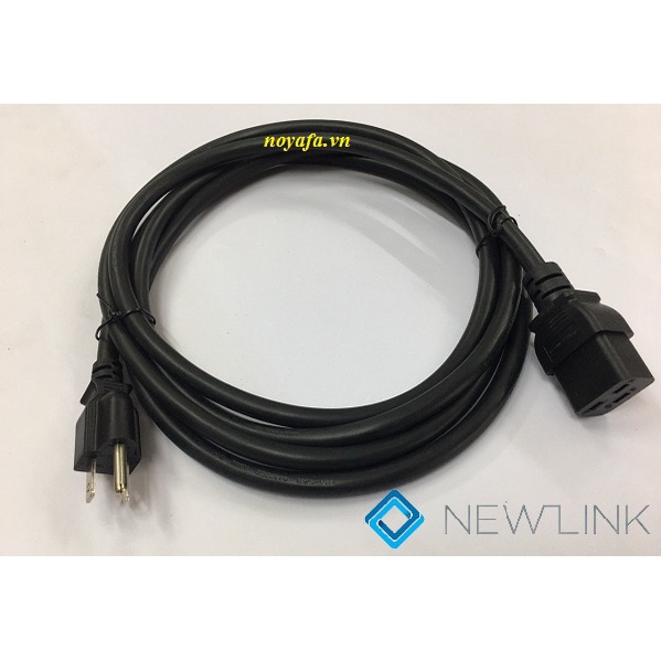 Dây nguồn C19 đến ổ cắm 3 chân lõi 2,08mm x 3 chuẩn Mỹ 250V/15A