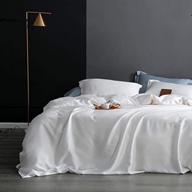 [1M2 x 2M x 20cm] Bộ drap giường 4 món phi lụa cao cấp siêu mịn siêu êm đủ màu PURR.BEDDING