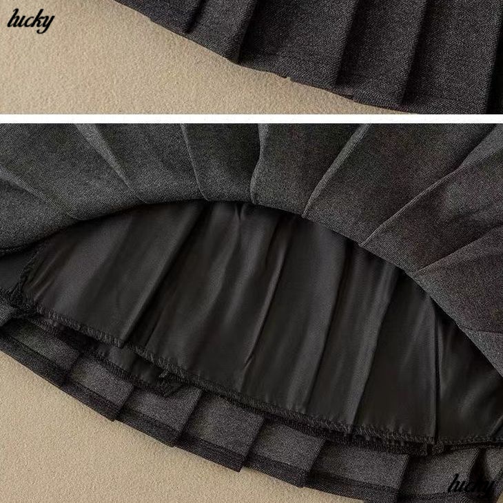 Chân Váy Ngắn Xếp Ly Bằng Vải Lông Cừu Phong Cách Thời Trang Mới Năm 2022 2021 Dành Cho Bé Gái