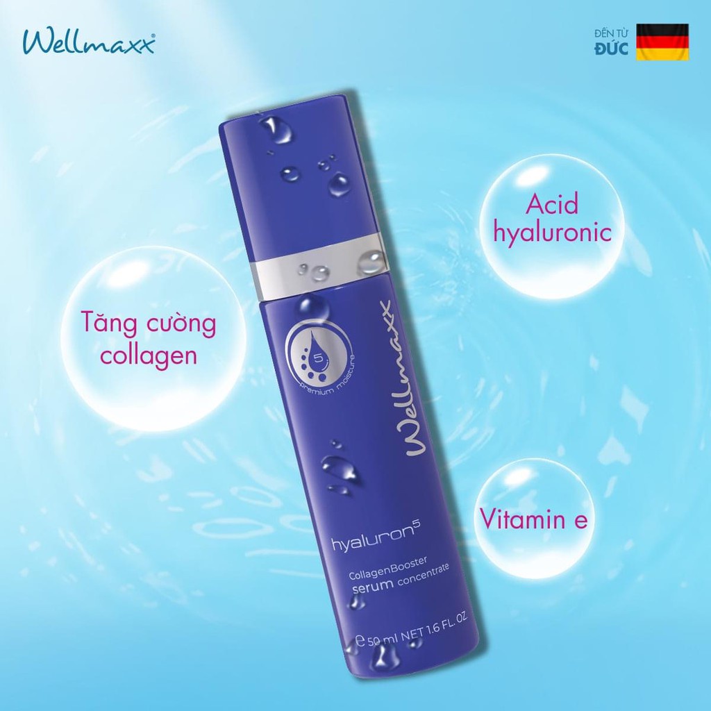 Serum HA + B5 dưỡng ẩm phục hồi Wellmaxx Hyaluron Moist Intense Gel Concentrate