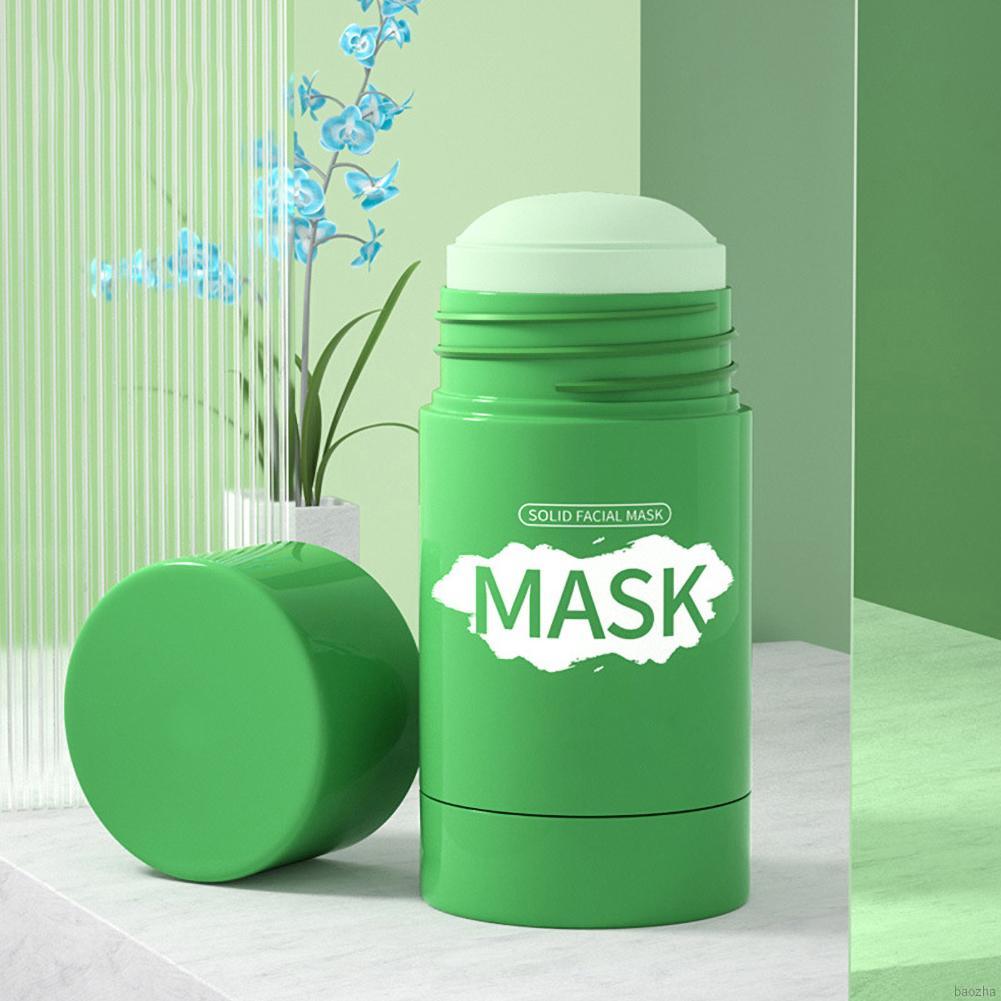 Fresh Green Tea Mask Stick Face Oil Control Blackhead Acne Clear Anti-acne Skin Whitening Purifying Clay Face Blackhead Fine Pores Mud Solid Mask