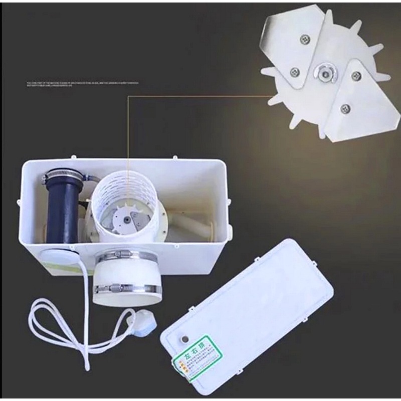 Máy xử lý chất thải bồn cầu, dùng cho bồn cầu thoát ngang
