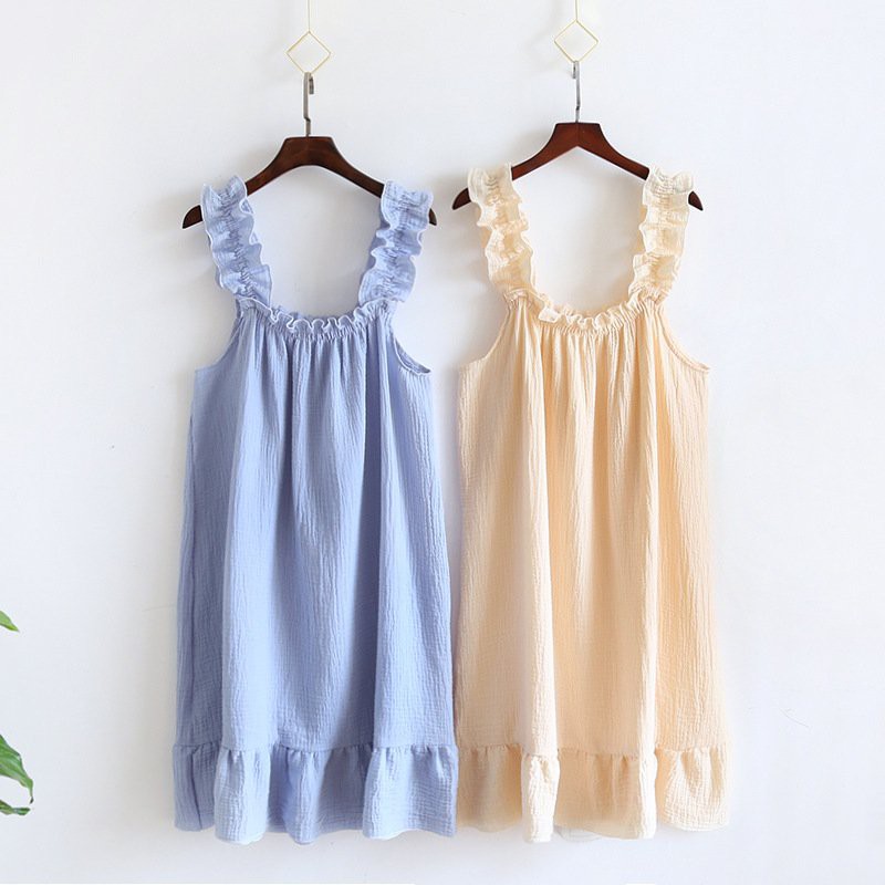 Đầm Ngủ Nữ Dây Bèo Chất Đũi Mềm Mịn- ZD-002 | BigBuy360 - bigbuy360.vn