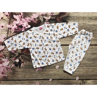 Bộ Quần áo sơ sinh màu trắng in hình cho bé, có 3 size cho bé từ 3 đến 7kg