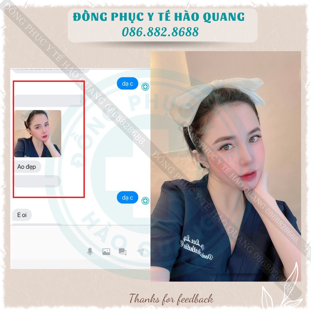 Bộ Scrubs Bác Sĩ,Bộ Đồ Cổ Tim Spa Xanh Than Hàng Cao Cấp