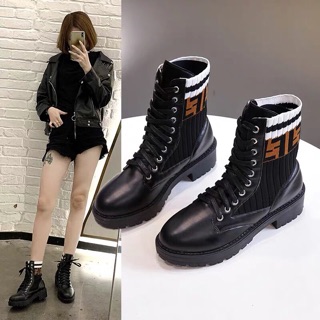[ FREE SHIP 50K ] Bốt Da Cổ Len [ HÓT ]